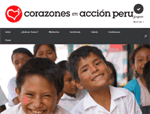 Tablet Screenshot of corazonesenaccionperu.com